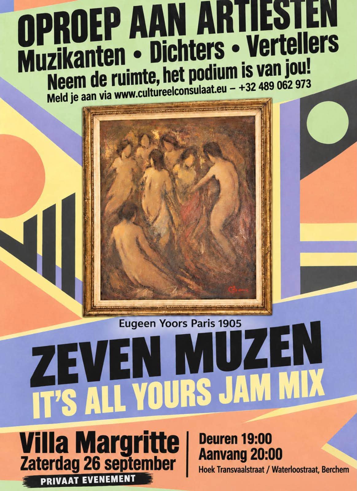 Zeven Muzen — It’s All Yours Jam Mix: bekijk de evenementdetails.